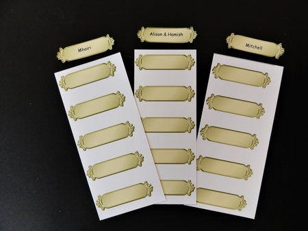 Metallic Blank Greetings Text Plates by Valerie Spowart