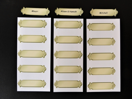 Metallic Blank Greetings Text Plates by Valerie Spowart
