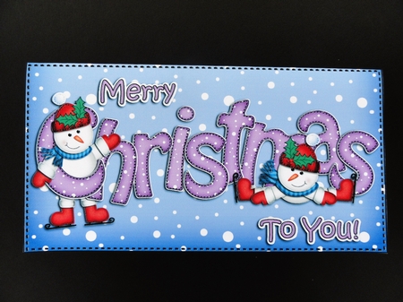 Xmas Christmas Snowman Money or Gift Wallet and Card by Valerie Spowart