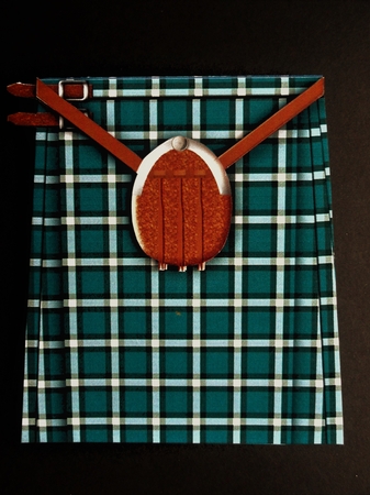 Kilt Card - Teal by Valerie Spowart