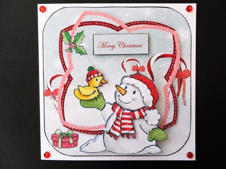 Snowman and His Bird Friend by Valerie Spowart