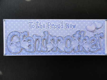 Large Dl New Grandmother Felties Card & 3D Decoupage by Valerie Spowart