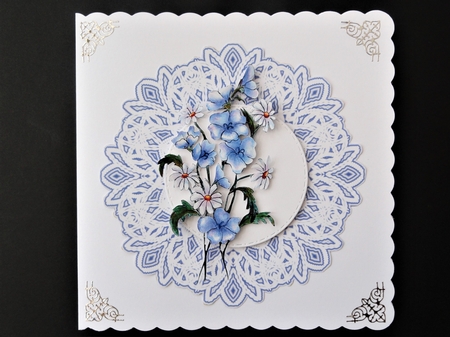 Watercolour Blue Field Flowers Decoupage Sheet by Valerie Spowart