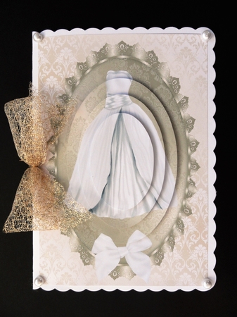 White Wedding Dress Oval Pyramid by Valerie Spowart
