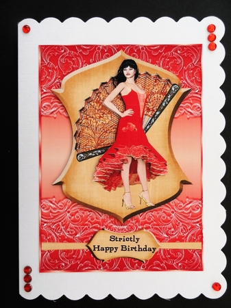 Strictly Happy Birthday - Red Gold by Valerie Spowart