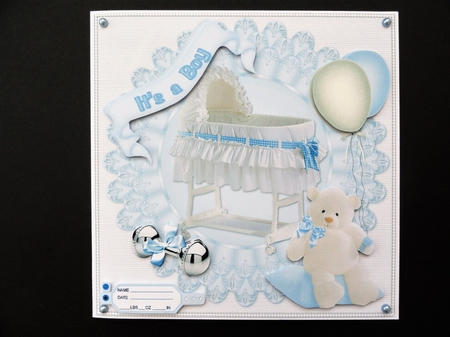 8x8 New Baby Boy by Valerie Spowart
