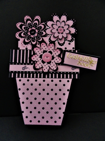 Bags of Style Flower Pot Card by Valerie Spowart