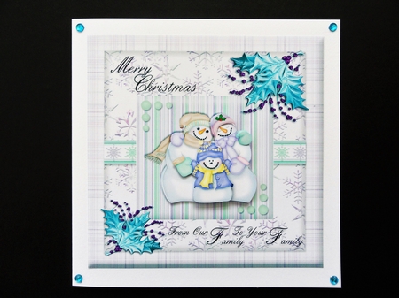 Merry Christmas from Our Family to Your Family Card Front by Valerie Spowart