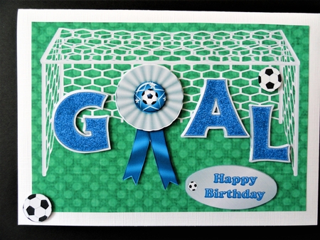 Goal in Blue by Valerie Spowart