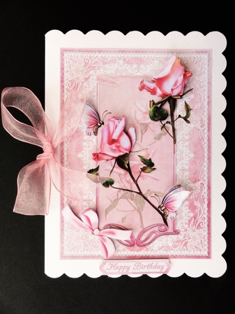 Butterflies Roses and Lace by Valerie Spowart