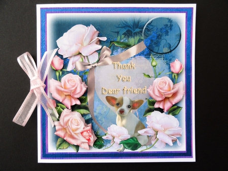 Beautiful Roses- Thank You Dear Friend by Valerie Spowart
