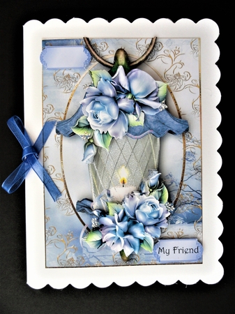 Beautiful Floral Lantern - Porcelain Roses by Valerie Spowart
