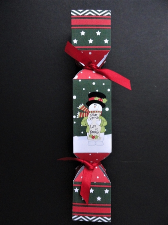 3D Snowman Snowy Scene Christmas Cracker Boxes by Valerie Spowart
