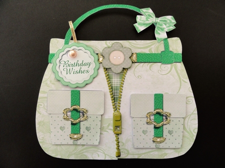 Green Handbag Plus Bonus Gift Card by Valerie Spowart