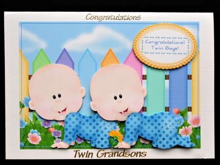Congratulations Twin Boys Mini Kit by Valerie Spowart