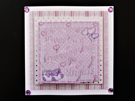 New Triplets Grandparents Shell Edged Corner Side Stacker by Valerie Spowart