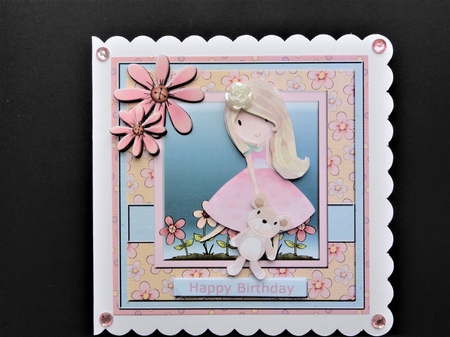 Mini Kit- Sweet Girlie Birthday Topper #2 by Valerie Spowart