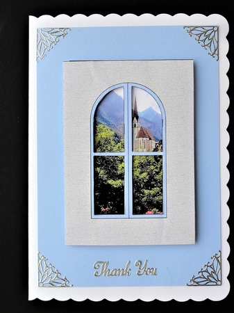 The View from My Window - Church in the Mountains by Valerie Spowart