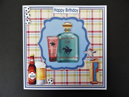 Just for You Dad approx; 8x8ins Special Day Topper by Valerie Spowart