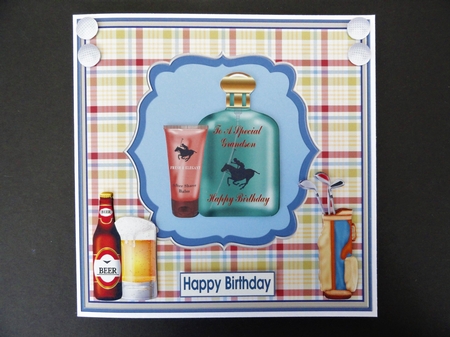 Special Grandson 8x8ins Birthday Topper by Valerie Spowart