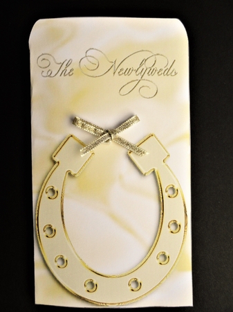 Money Envelope Gold Newlyweds by Valerie Spowart