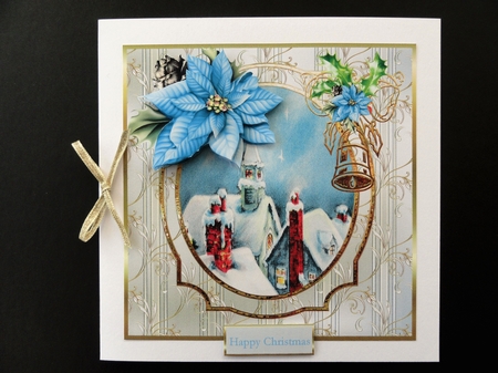 Over the Roof Tops 7x7 Card with Decoupage by Valerie Spowart