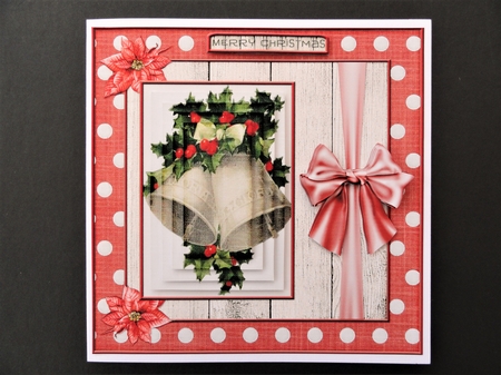 Red Christmas Cardtopper 710 by Valerie Spowart
