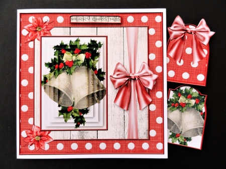 Red Christmas Cardtopper 710 by Valerie Spowart