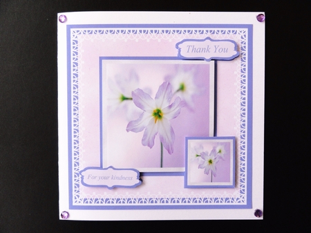 Thank You Card with Lilac Flower by Valerie Spowart