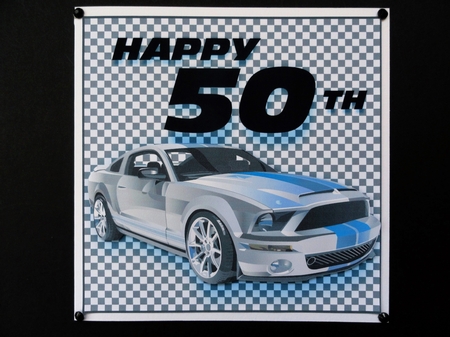 50th Birthday Topper Rally Motor by Valerie Spowart