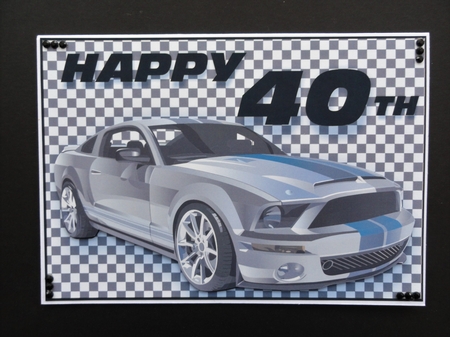 40th Birthday Topper Rally Motor by Valerie Spowart
