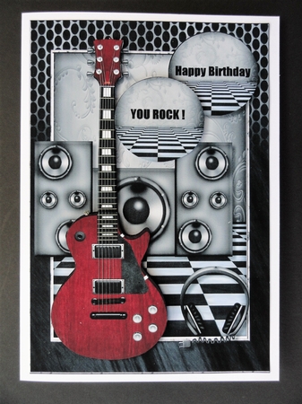 Male Card Life is Music 2 by Valerie Spowart
