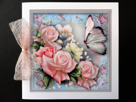 Rosie Posie Card Front Kit by Valerie Spowart