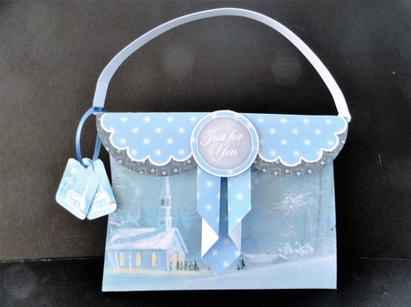 Christmas Church Just for You Drape Bag Card Mini Kit by Valerie Spowart