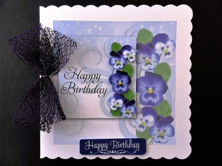 Purple Pansies Mini Kit by Valerie Spowart