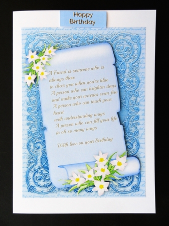 On Your Birthday Friend  by Valerie Spowart