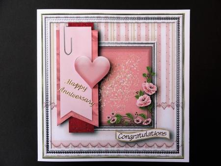 Pink Grapefruit Sparkle Card Topper by Valerie Spowart