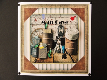 The MAN Cave Card Topper by Valerie Spowart
