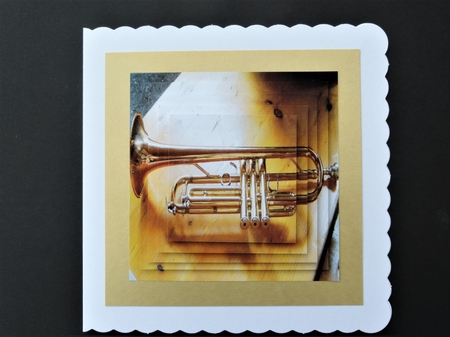 Musical Instruments - Trumpet - Pyrimage/Pyramid + Insert & Tag by Valerie Spowart
