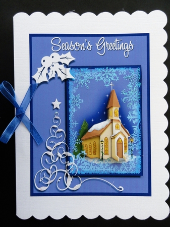 Christmas Eve Church by Valerie Spowart