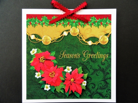 Christmas poinsettias by Valerie Spowart
