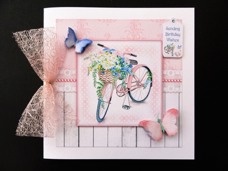 The Pink Floral Bike by Valerie Spowart