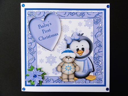 Penguin Babys First Christmas Blue by Valerie Spowart