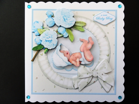 Vintage Style Baby Boy Card Kit by Valerie Spowart