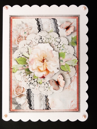 Flower & Lace Peach Dream Topper by Valerie Spowart