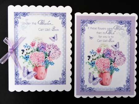 2 Get Well Card Fronts by Valerie Spowart