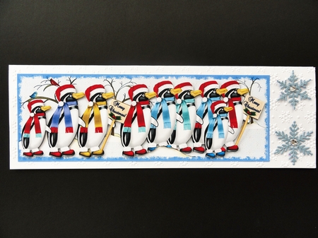 Large DL - March of the Penguins by Valerie Spowart