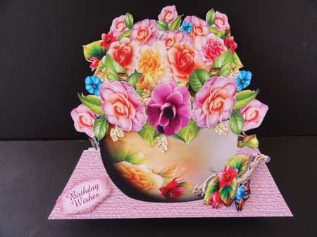 Bowl of Begonias Shaped Mini Kit  by Valerie Spowart