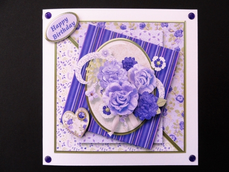 Purple Posy - Layered Card Mini Kit by Valerie Spowart
