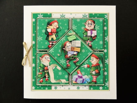 Busy Elves Christmas Card Kit by Valerie Spowart